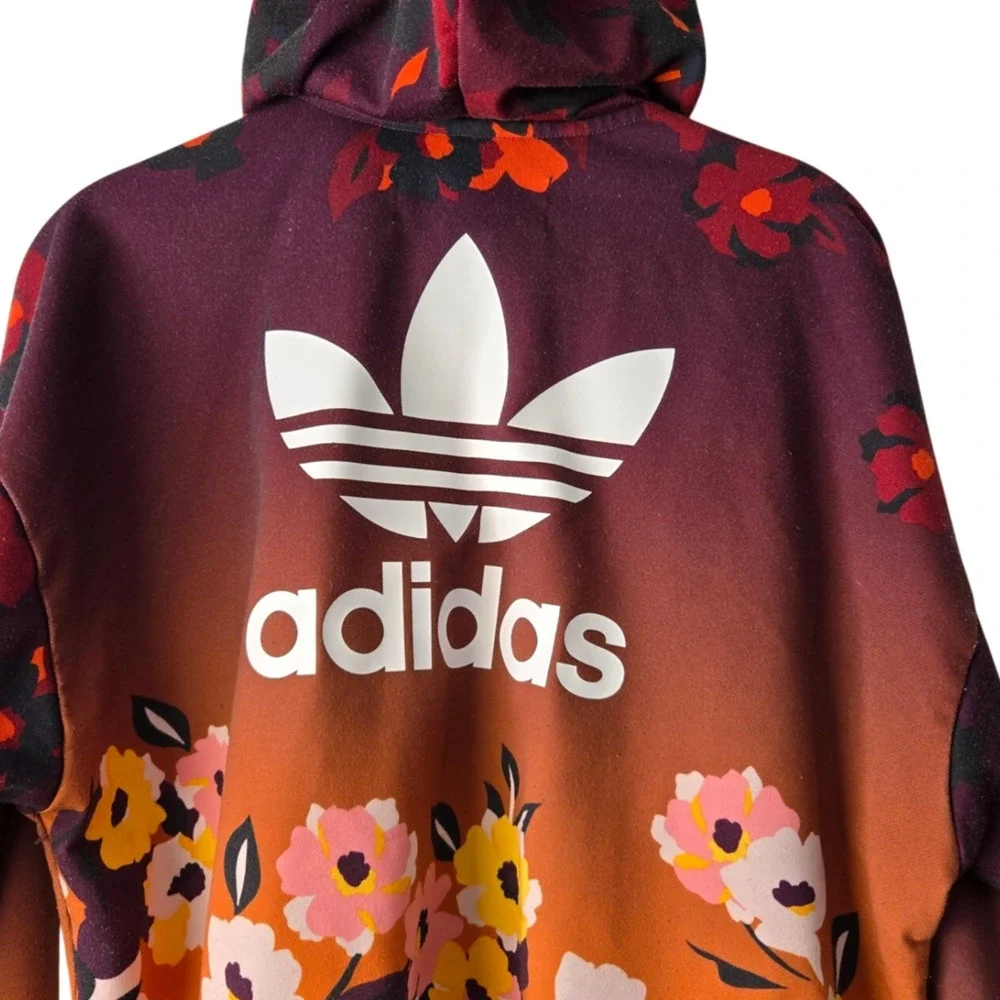 Adidas x Her Studio London Floral Gradient Athleisure Sporty Chic Hoodie Size XS